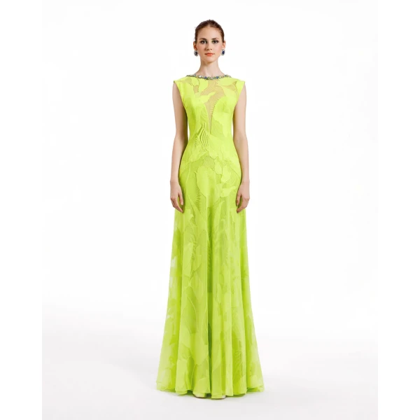 Gemy Maalouf Patterned Lace Dress, view 2