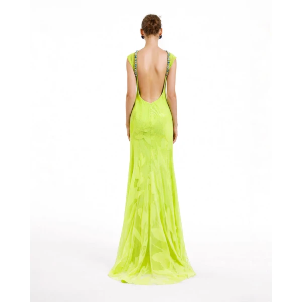Gemy Maalouf Patterned Lace Dress, view 3