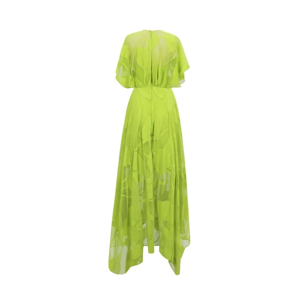 Gemy Maalouf Patterned Lace Midi Dress, view 5