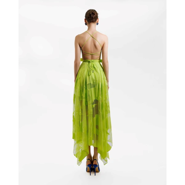 Gemy Maalouf Patterned Lace Midi Skirt Set, view 3