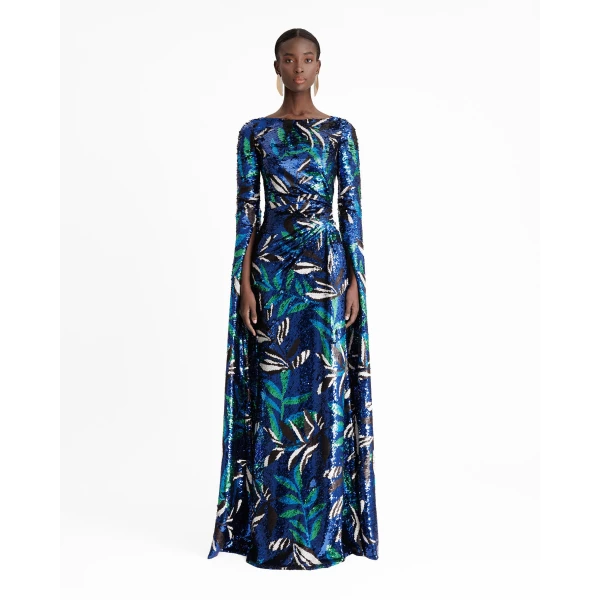 Gemy Maalouf Patterned sequins Slim-cut Dress, view 2