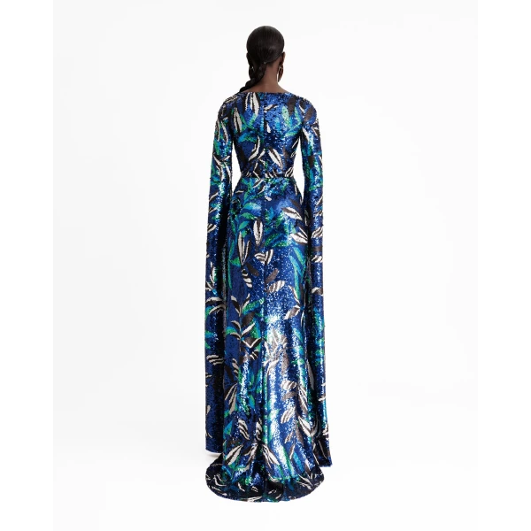 Gemy Maalouf Patterned sequins Slim-cut Dress, view 3