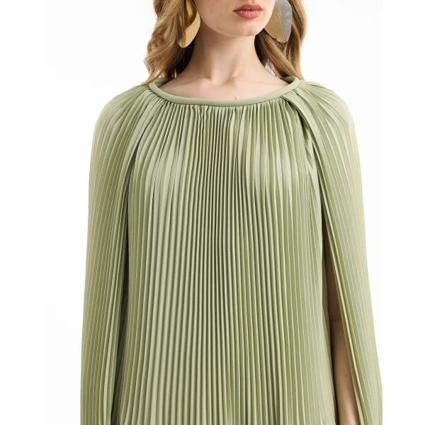 Gemy Maalouf Pleated Cape Dress, view 4