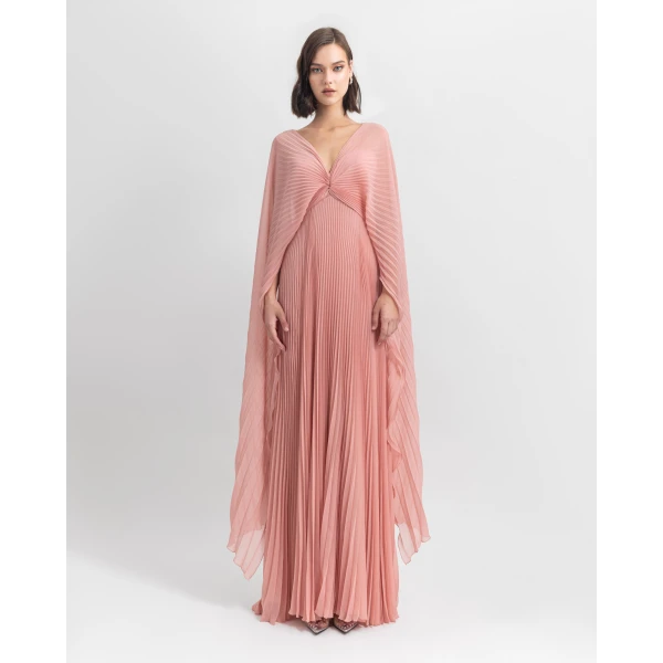 Gemy Maalouf Pleated Chiffon Dress, view 2