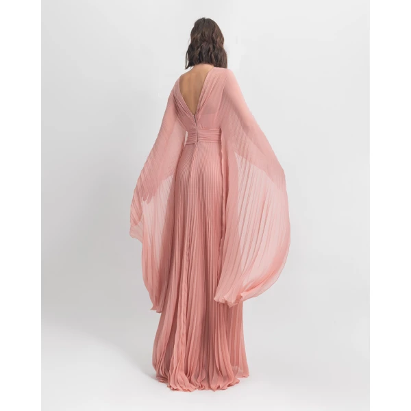 Gemy Maalouf Pleated Chiffon Dress, view 3