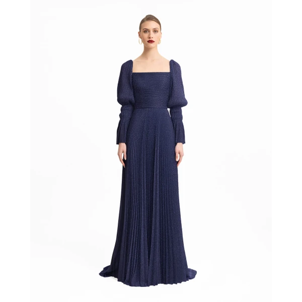 Gemy Maalouf Puff Sleeve and Flowy Skirt Dress, view 2