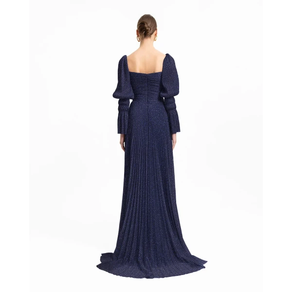 Gemy Maalouf Puff Sleeve and Flowy Skirt Dress, view 3
