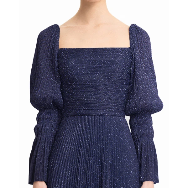 Gemy Maalouf Puff Sleeve and Flowy Skirt Dress, view 4