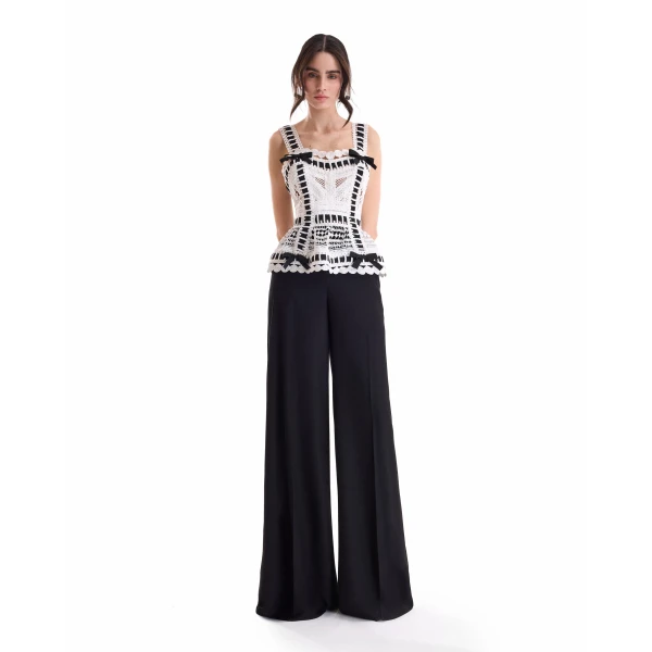 Gemy Maalouf Ribbon Detail Peplum Set, view 2