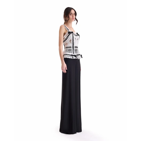 Gemy Maalouf Ribbon Detail Peplum Set, view 3