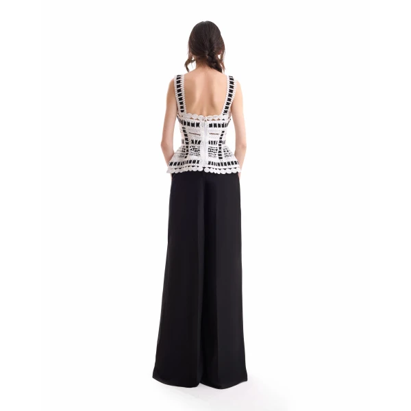 Gemy Maalouf Ribbon Detail Peplum Set, view 4