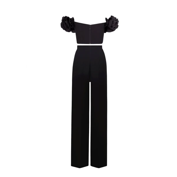 Gemy Maalouf Ruffled Crepe Set, view 5
