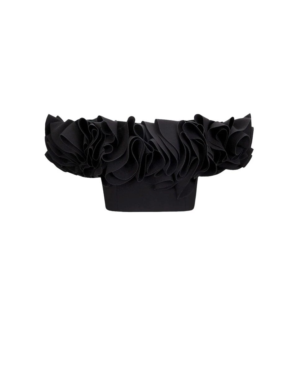 Gemy Maalouf Ruffled Crop Top Gemy Maalouf Ruffled Crop Top
