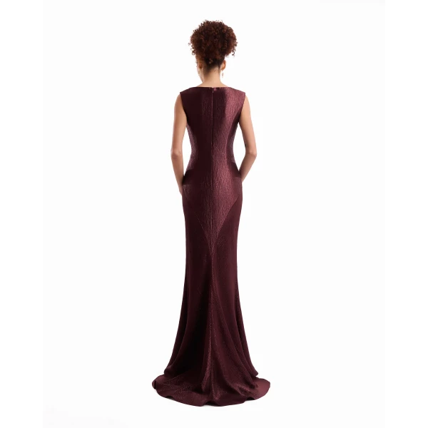Gemy Maalouf Sculpted V-Neck Dress, view 4