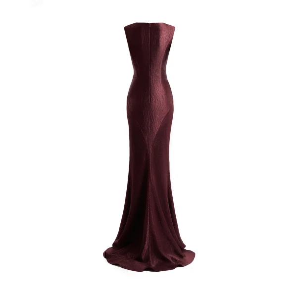 Gemy Maalouf Sculpted V-Neck Dress, view 6