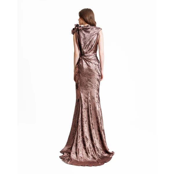 Gemy Maalouf Shimmer Sandwash Dress, view 3