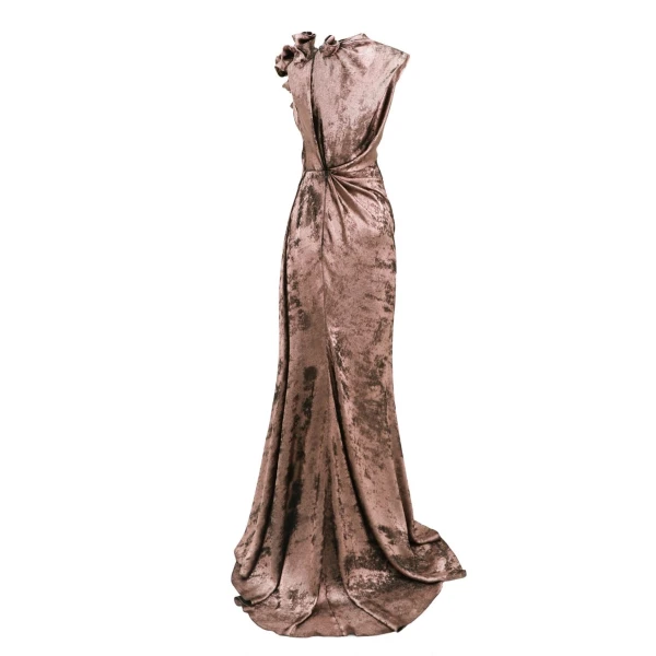 Gemy Maalouf Shimmer Sandwash Dress, view 5