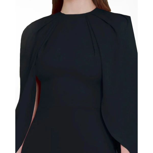 Gemy Maalouf Slim Cut Black Dress, view 4