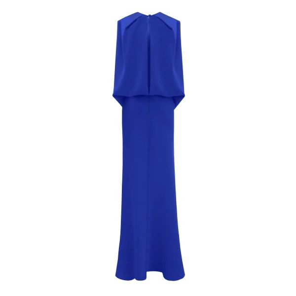 Gemy Maalouf Slim Cut Royal Blue Dress, view 5