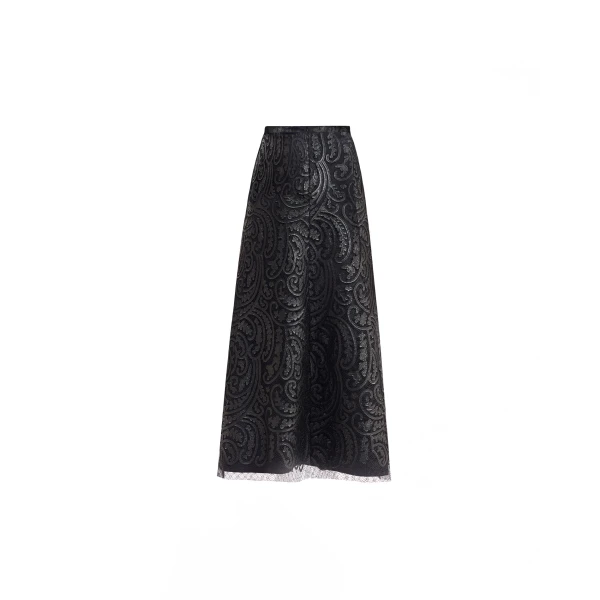 Gemy Maalouf Split V-Neck Lace Set, view 6