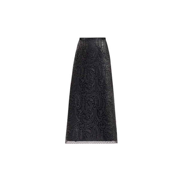 Gemy Maalouf Split V-Neck Lace Set