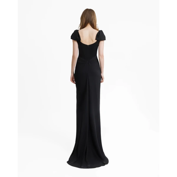 Gemy Maalouf Squared Neckline Corset Dress, view 3