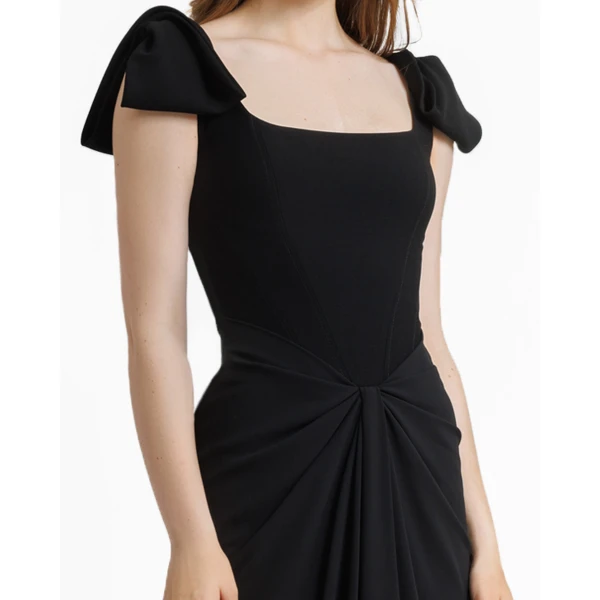 Gemy Maalouf Squared Neckline Corset Dress, view 4