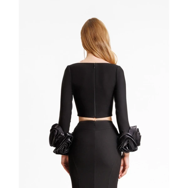 Gemy Maalouf Squared Neckline Top, view 3