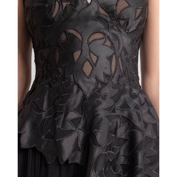 Gemy Maalouf Strapless Asymmetrical Top with Short Skirt, view 4