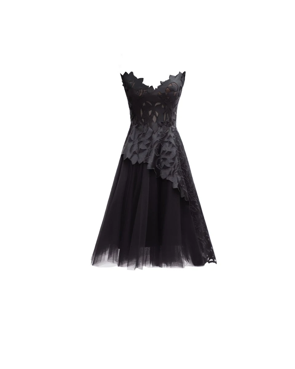 Gemy Maalouf Strapless Asymmetrical Top with Short Skirt Gemy Maalouf Strapless Asymmetrical Top with Short Skirt