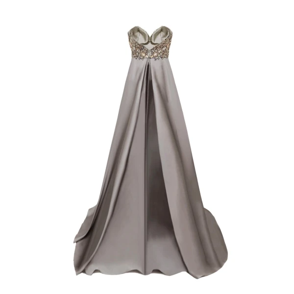 Gemy Maalouf Strapless Beaded Dress, view 5
