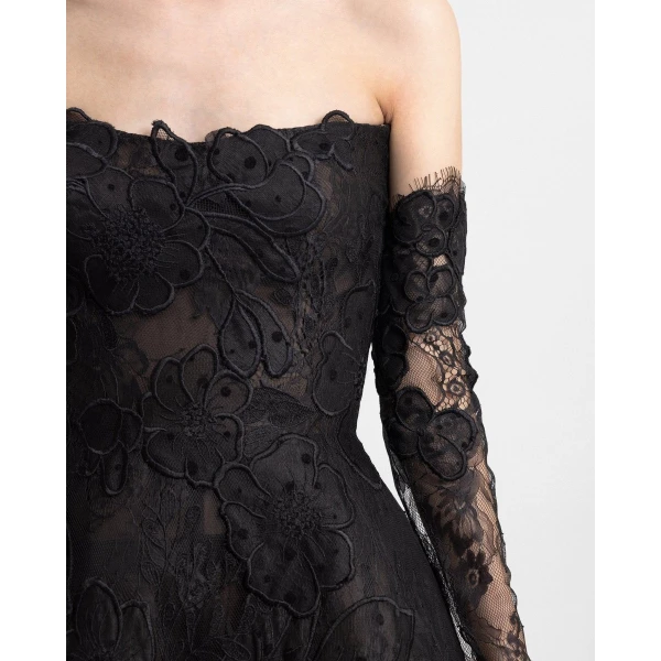 Gemy Maalouf Strapless Cage Dress with Gloves, view 4