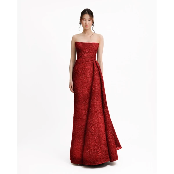 Gemy Maalouf Strapless Dress With a Draped Skirt, view 2