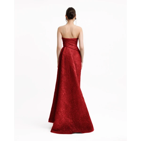 Gemy Maalouf Strapless Dress With a Draped Skirt, view 3