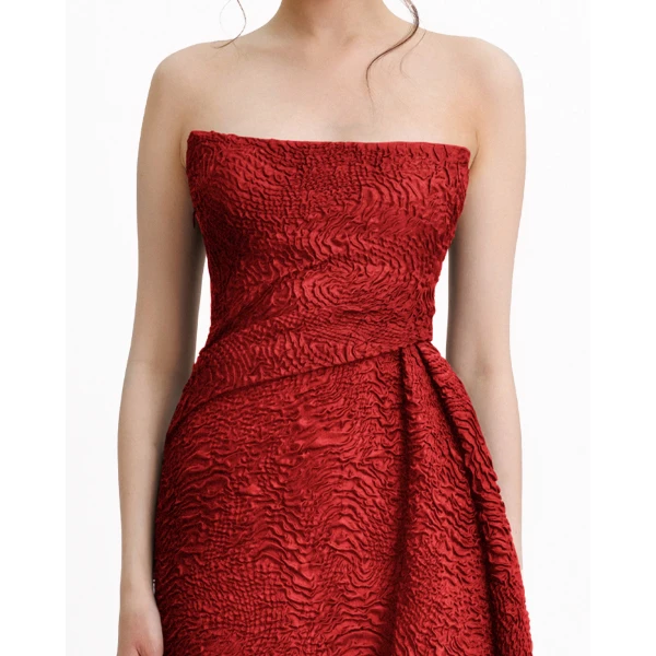 Gemy Maalouf Strapless Dress With a Draped Skirt, view 4
