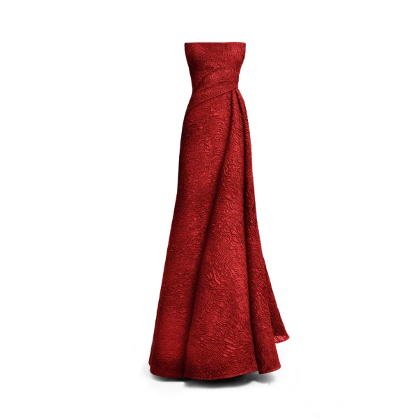 Gemy Maalouf Strapless Dress With a Draped Skirt