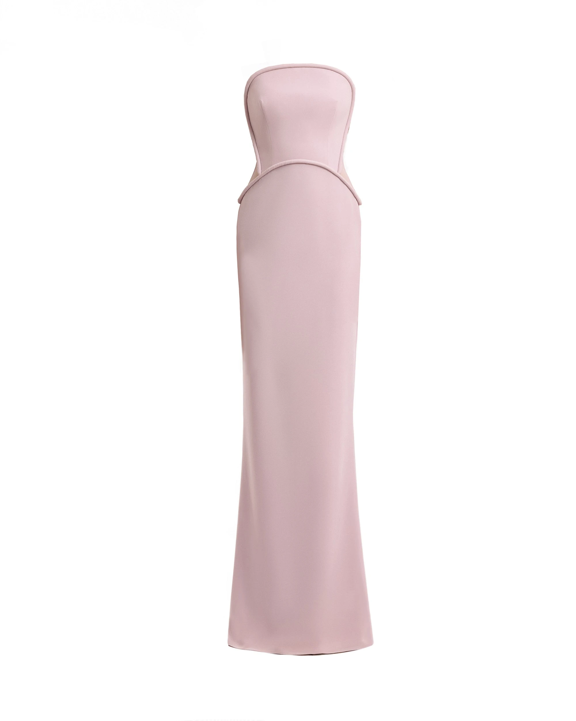 Gemy Maalouf Strapless Dress with Sheer Corset Gemy Maalouf Strapless Dress with Sheer Corset