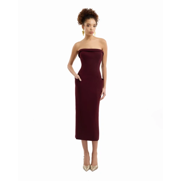 Gemy Maalouf Strapless Midi Dress, view 2