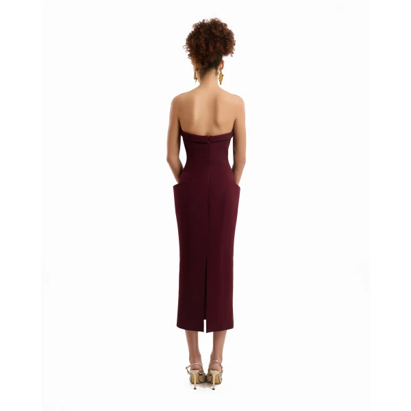 Gemy Maalouf Strapless Midi Dress, view 4