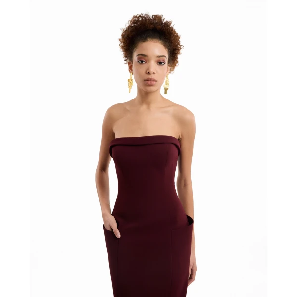 Gemy Maalouf Strapless Midi Dress, view 5