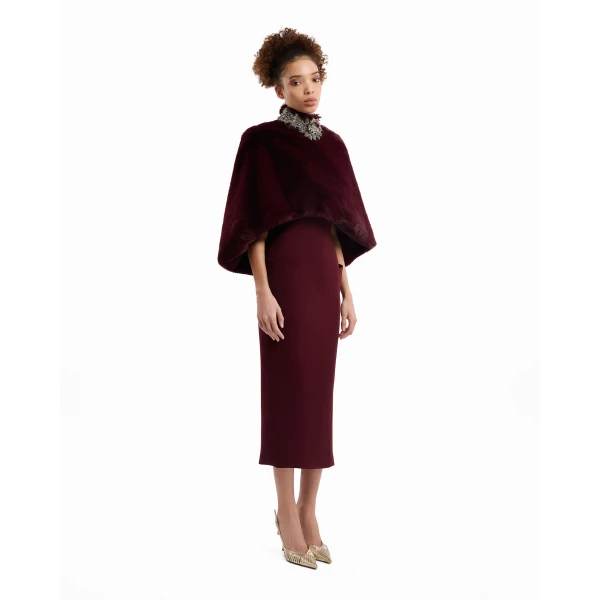 Gemy Maalouf Strapless Midi Dress with Bolero, view 3