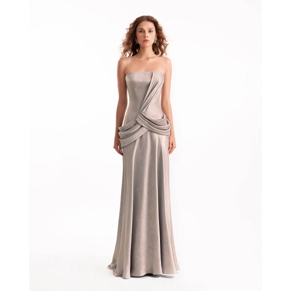 Gemy Maalouf Strapless Sculpted Draped Dress, view 2