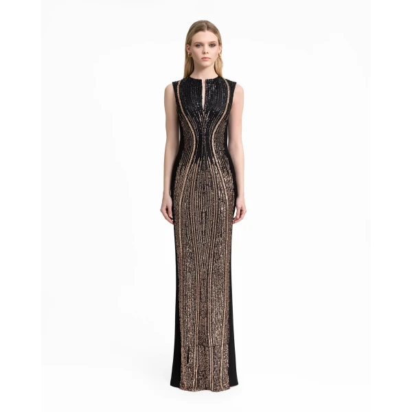 Gemy Maalouf Structured Cut-Out Crepe Dress, view 2
