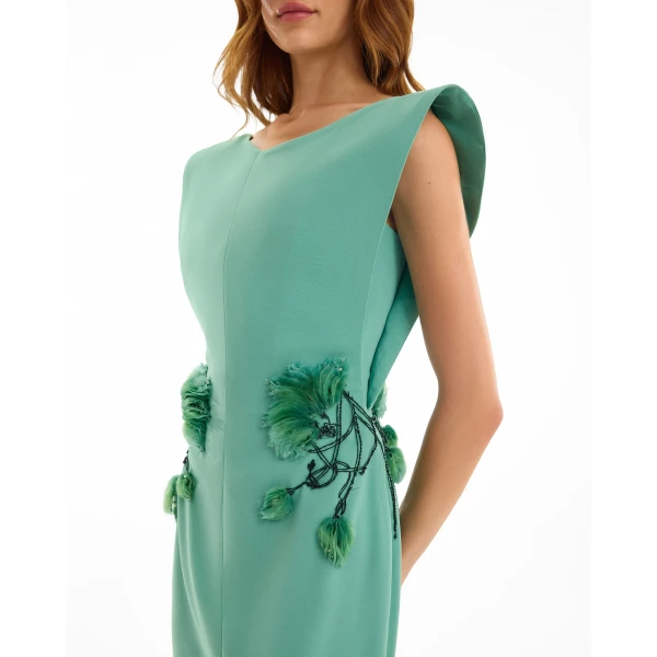Gemy Maalouf Structured Neckline Dress, view 4