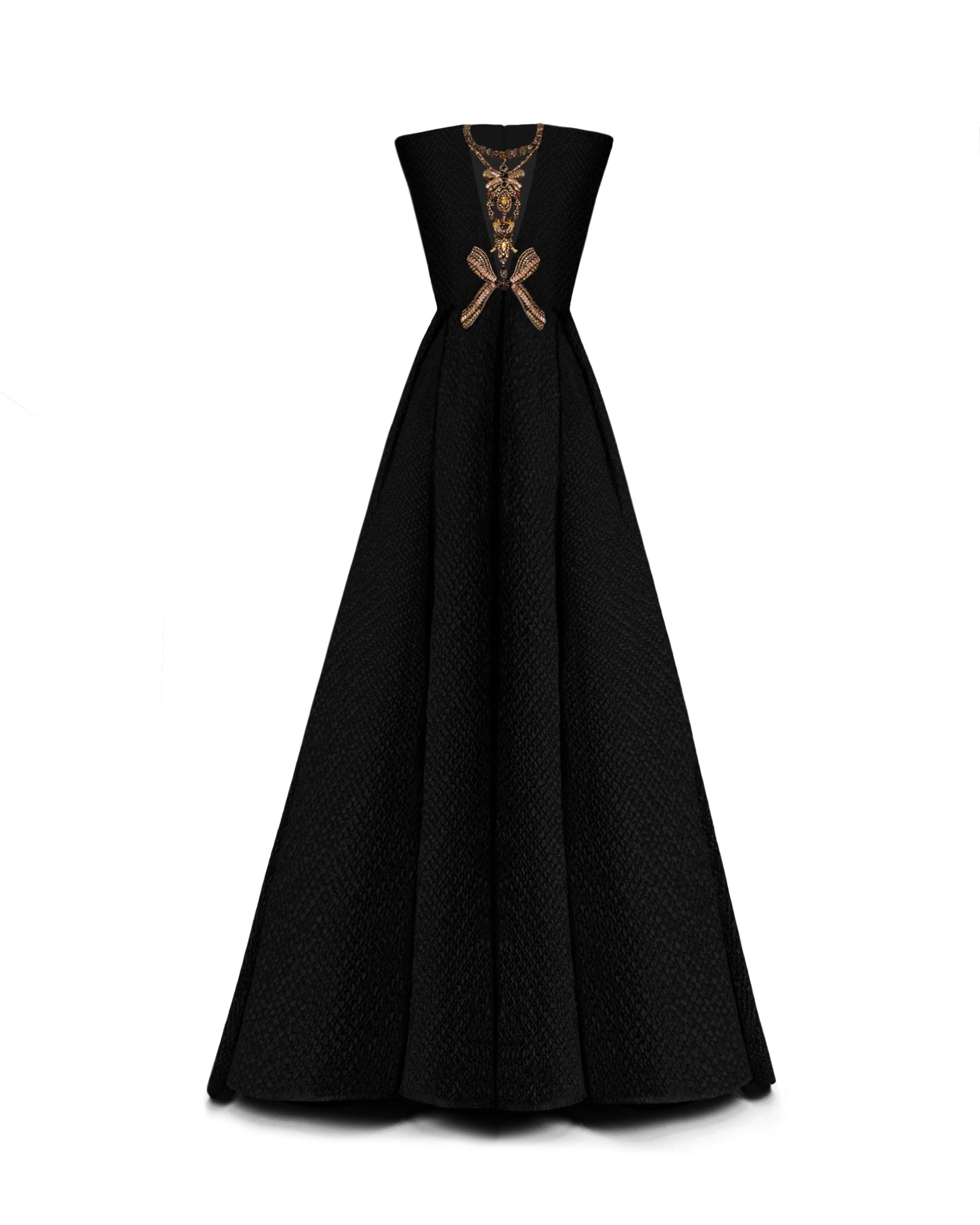 Gemy Maalouf Structured Shoulder Black Dress Gemy Maalouf Structured Shoulder Black Dress