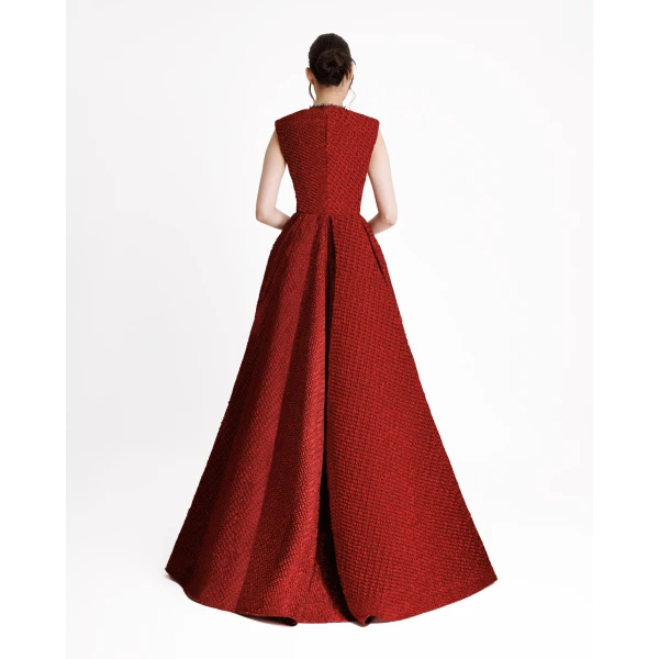 Gemy Maalouf Structured Shoulder Dress, view 3