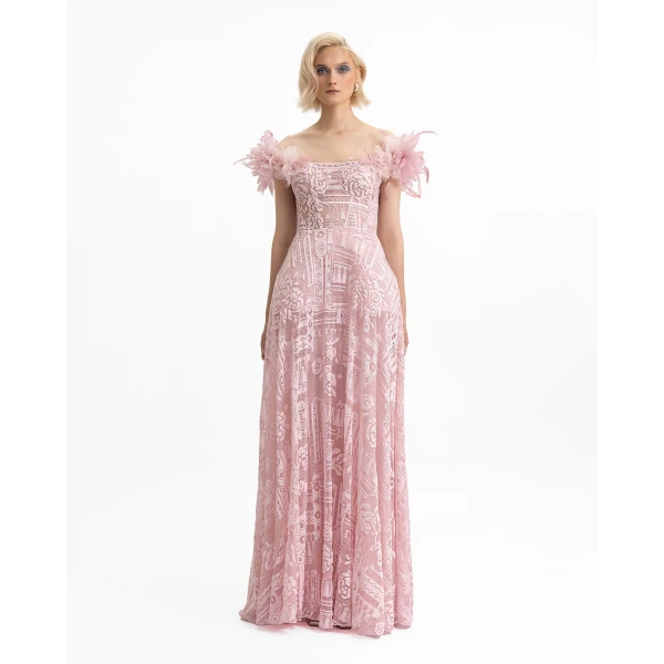 Gemy Maalouf Structured Underskirt Dress, view 2