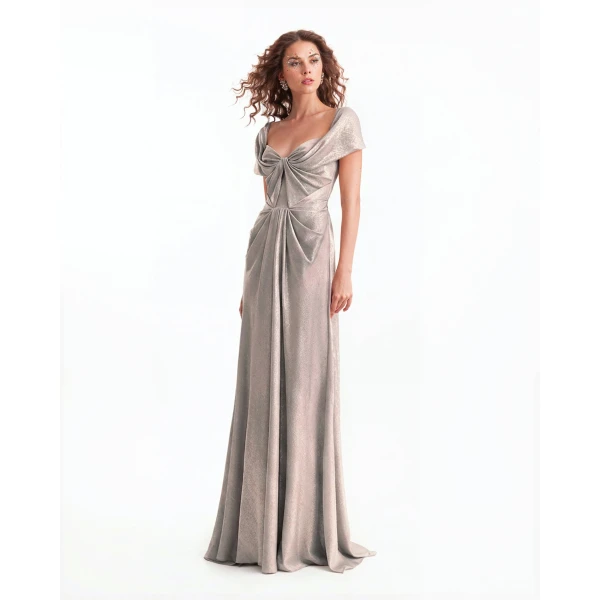 Gemy Maalouf Sweetheart Draped Long Dress, view 2