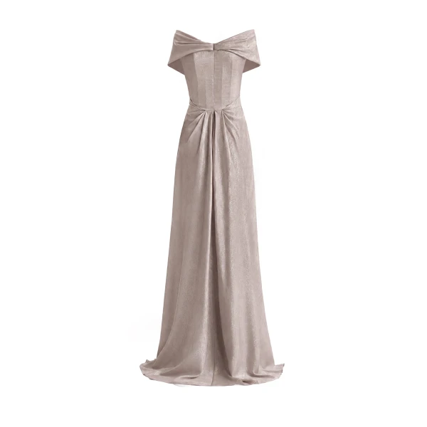 Gemy Maalouf Sweetheart Draped Long Dress, view 5