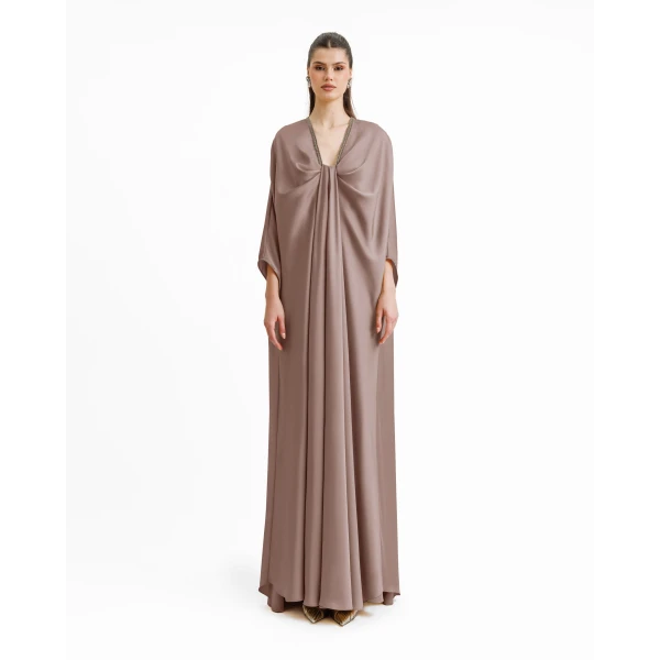 Gemy Maalouf Taupe Kaftan, view 2